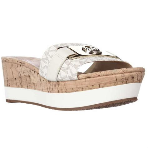 michael kors sliders women's|michael kors heeled sandals.